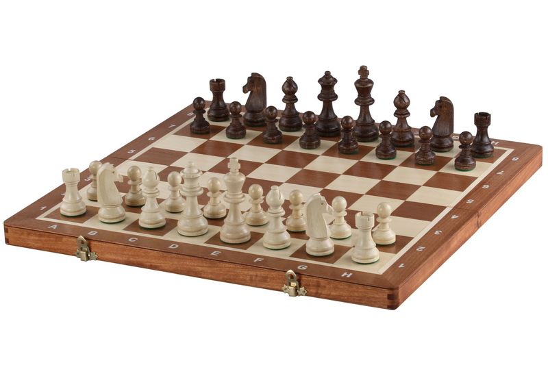 Wooden Chess Set No: 5, KH 90 mm, opklapbaar, Tournament